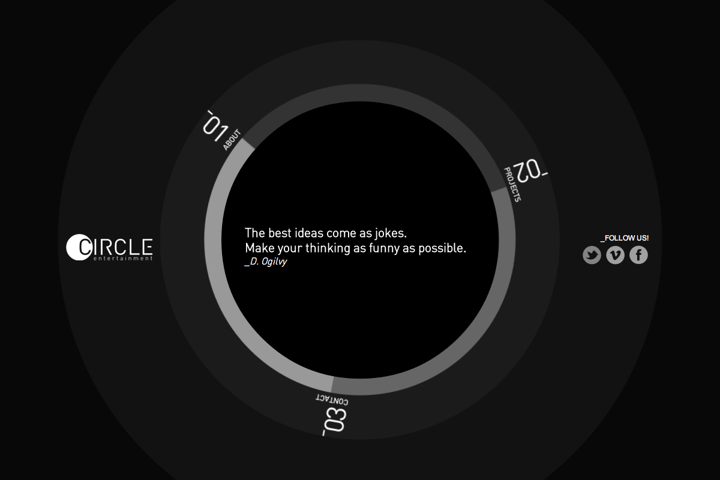 Circle Entertainment website preview